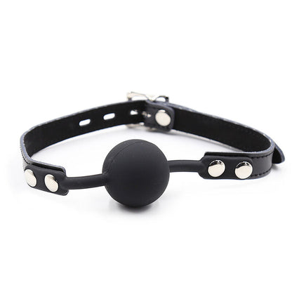 OHMAMA FETISH - BALL GAG IN SILICONE CON CINTURA IN PELLE (LUCCHETTO INCLUSO) - OHMAMA FETISH | Lingerie Harness Boutique