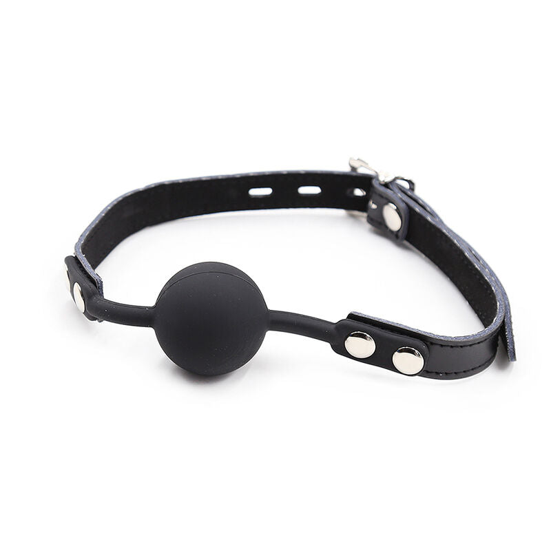 OHMAMA FETISH - BALL GAG IN SILICONE CON CINTURA IN PELLE (LUCCHETTO INCLUSO) - OHMAMA FETISH | Lingerie Harness Boutique