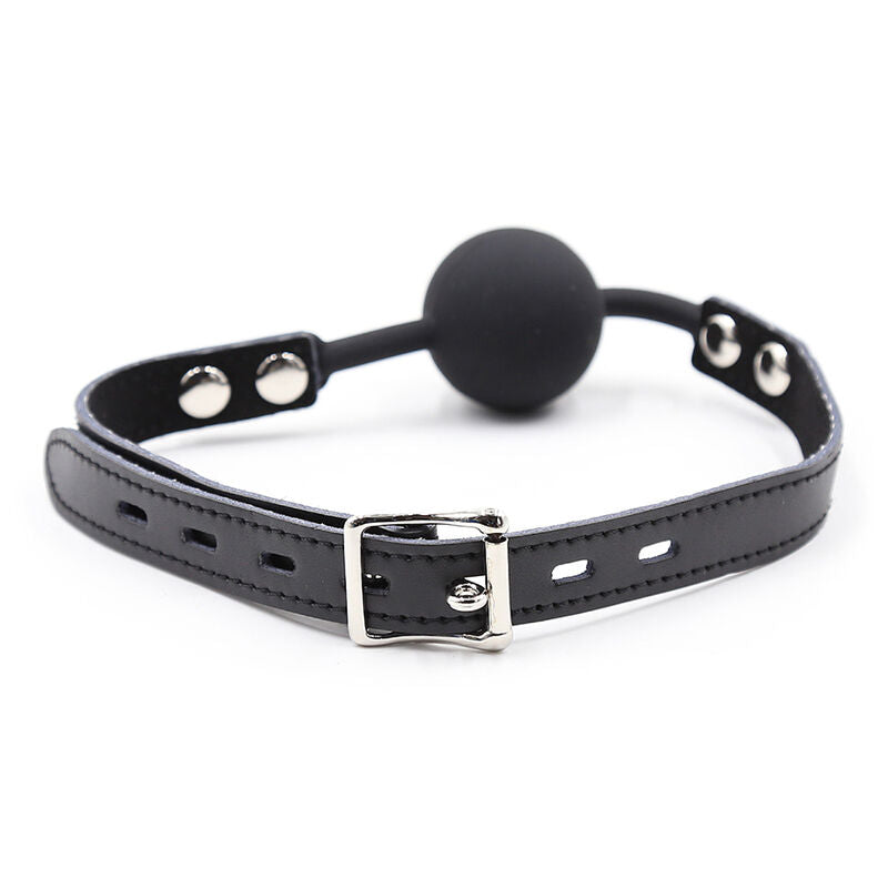 OHMAMA FETISH - BALL GAG IN SILICONE CON CINTURA IN PELLE (LUCCHETTO INCLUSO) - OHMAMA FETISH | Lingerie Harness Boutique