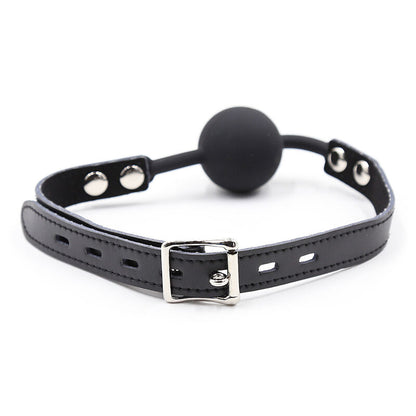 OHMAMA FETISH - BALL GAG IN SILICONE CON CINTURA IN PELLE (LUCCHETTO INCLUSO) - OHMAMA FETISH | Lingerie Harness Boutique