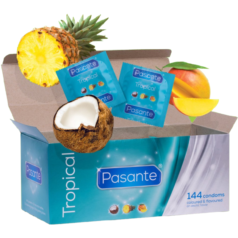 PASANTE - PRESERVATIVI SAPORI TROPICALI 144 UNIT - PASANTE | Lingerie Harness Boutique