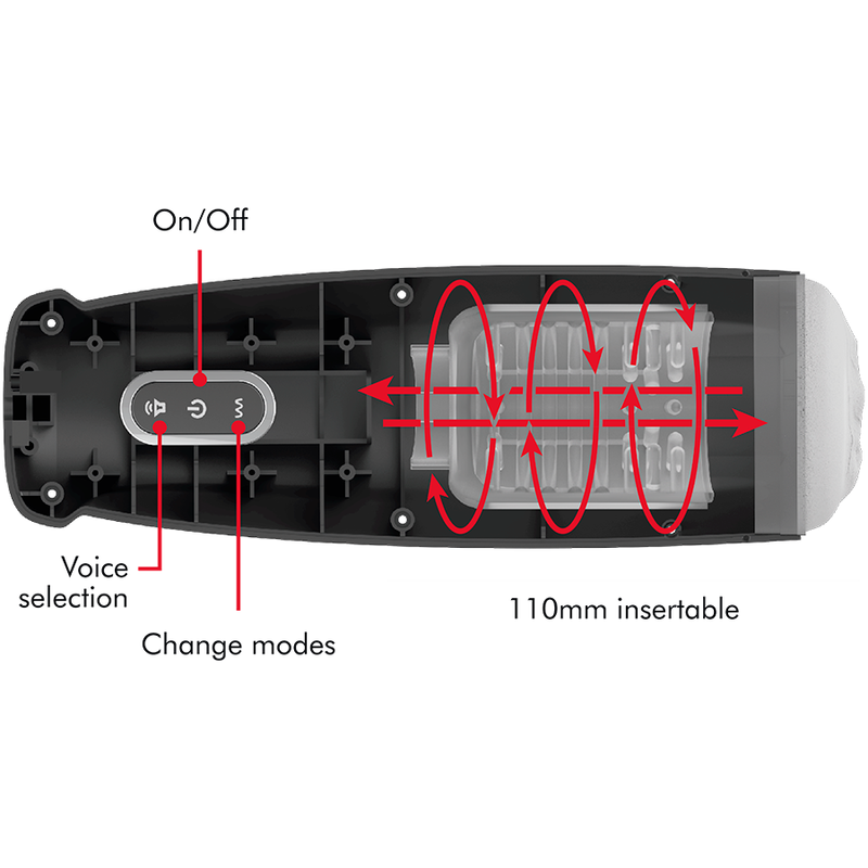 JAMYJOB - TORNADO 360 ROTATE TECH STROKER - JAMYJOB | Lingerie Harness Boutique