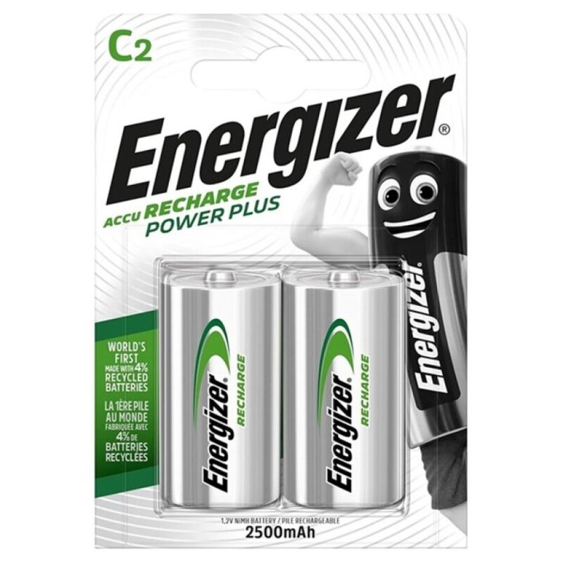 ENERGIZER - POWER PLUS RECHARGEABLE BATTERY HR14 C 2500MAH 2 UNITS