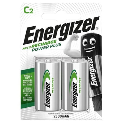 ENERGIZER - POWER PLUS BATTERIA RICARICABILE HR14 C 2500MAH 2 UNIT - ENERGIZER | Lingerie Harness Boutique