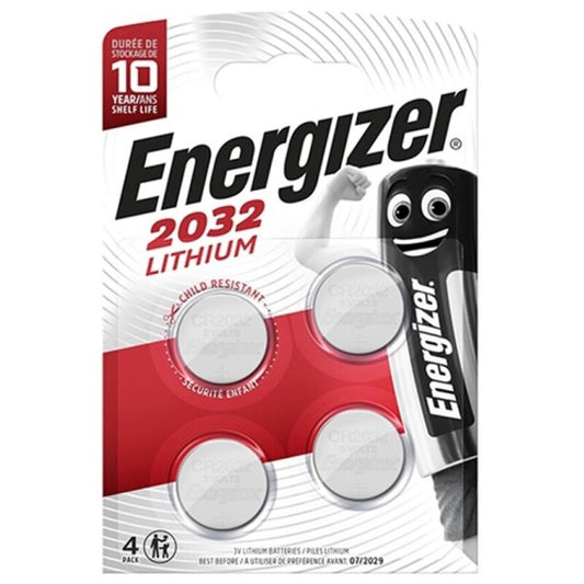 ENERGIZER - LITHIUM BATTERY KEY CR2032 3V 4 UNITS