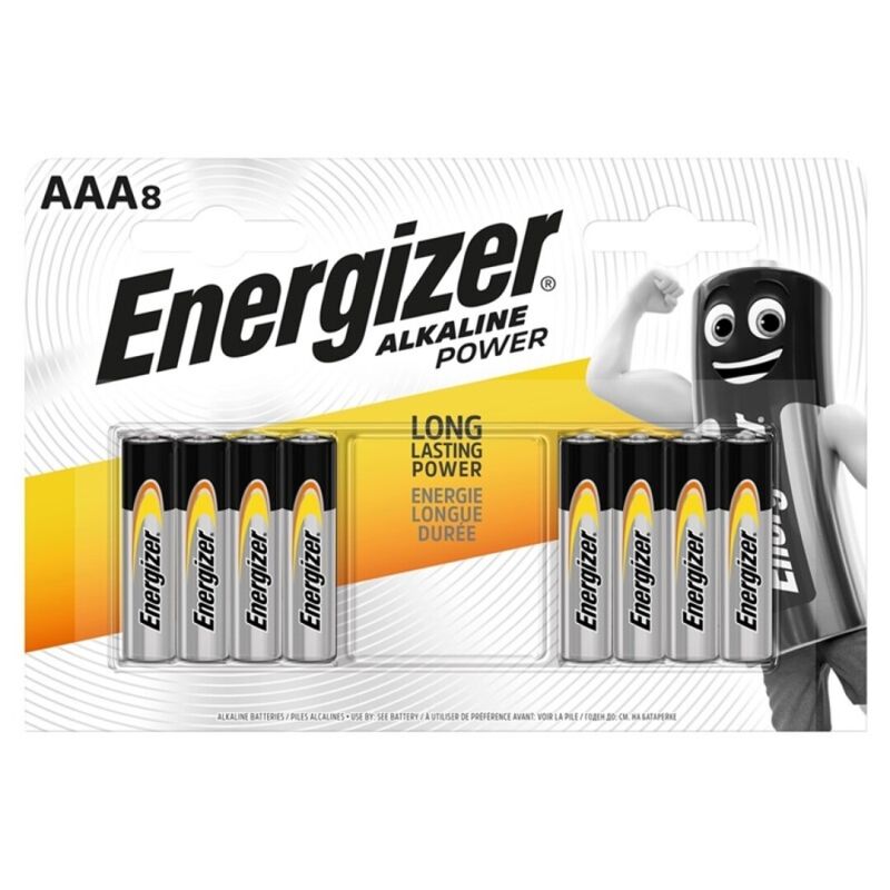 ENERGIZER - ALKALINE BATTERY POWER AAA LR03 8 UNITS