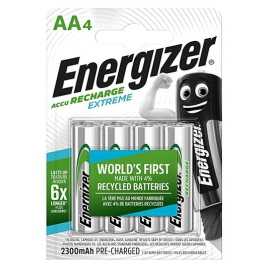 ENERGIZER - EXTREME BATTERIA RICARICABILE HR6 AA 2300MAH 4 UNIT - ENERGIZER | Lingerie Harness Boutique