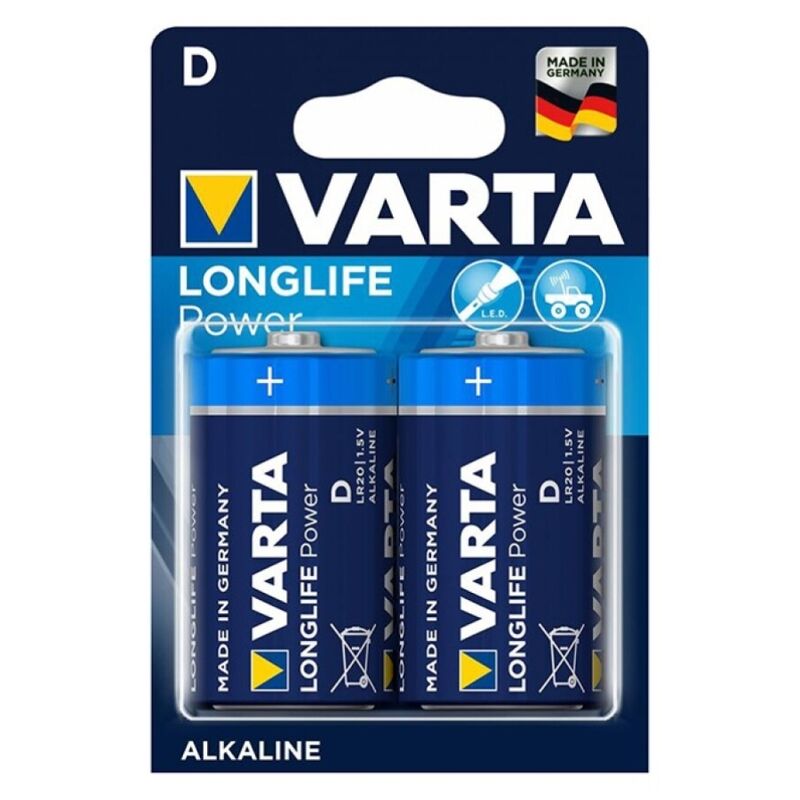 VARTA - LONGLIFE POWER BATTERIA ALCALINA D LR20 2 UNITÀ - VARTA | Lingerie Harness Boutique