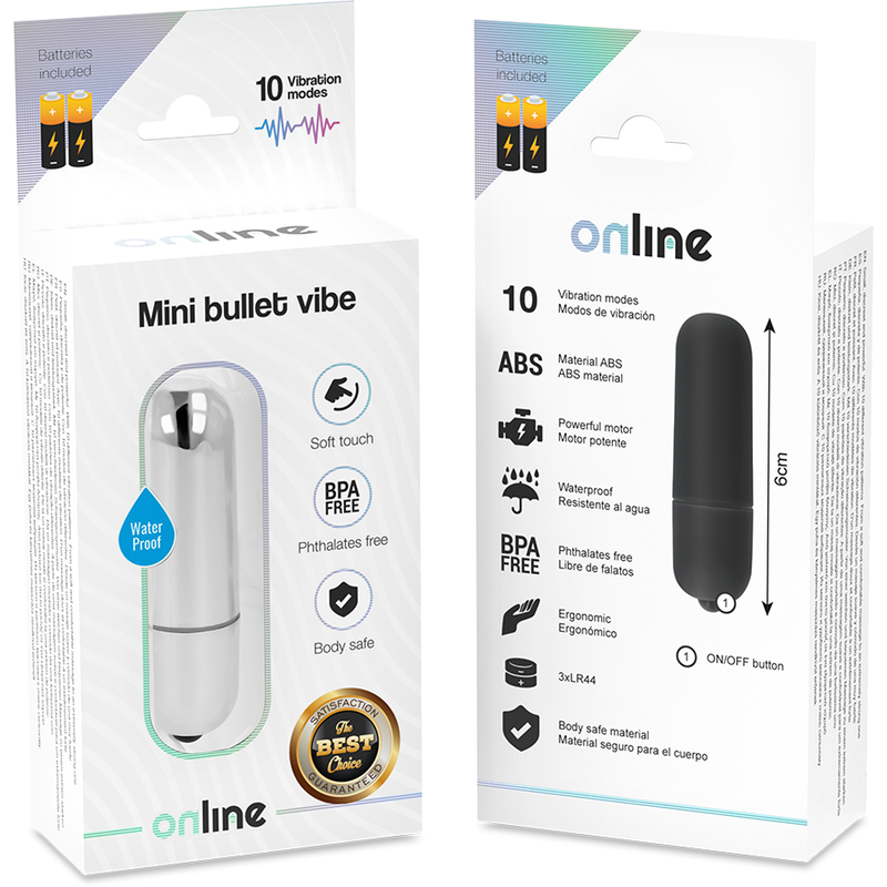 ONLINE - MINI PROIETTORE VIBRANTE ARGENTO - ONLINE | Lingerie Harness Boutique