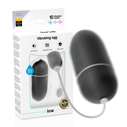 ONLINE - BLACK WATERPROOF VIBRATING EGG