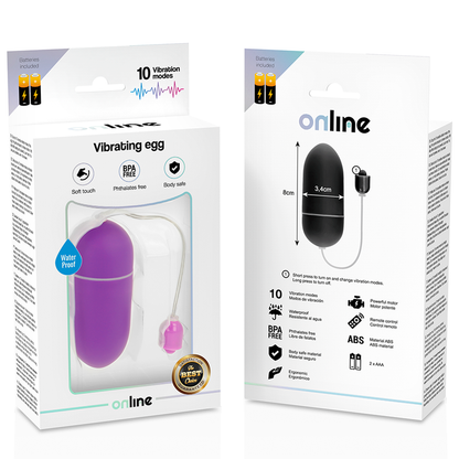 ONLINE - WATERPROOF VIBRATING EGG LILAC