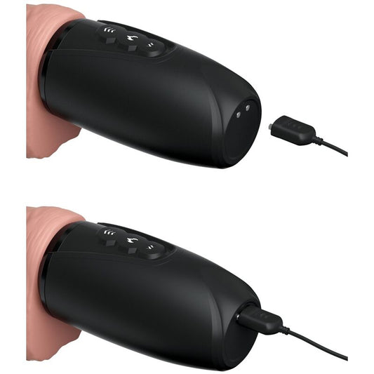 KING COCK - PLUS TRIPLA MINACCIA PELLE CHIARA - KING COCK PLUS | Lingerie Harness Boutique