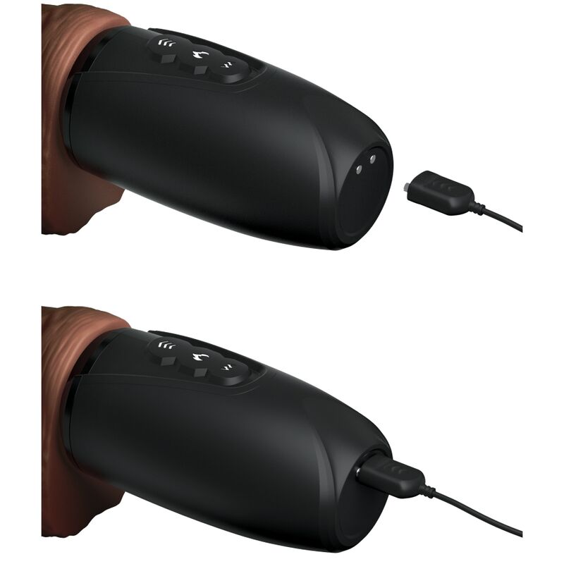 KING COCK - PLUS TRIPLA MINACCIA TONO DELLA PELLE MARRONE - KING COCK PLUS | Lingerie Harness Boutique