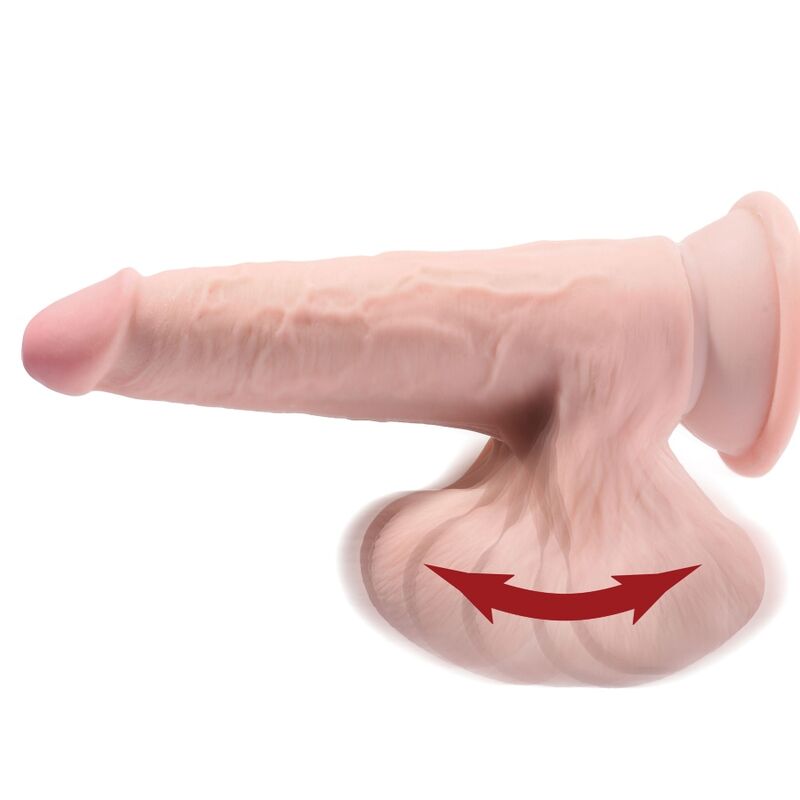 KING COCK - PLUS 3D DILDO SFERE OSCILLANTI 24.5 CM PELLE CHIARA - KING COCK PLUS | Lingerie Harness Boutique
