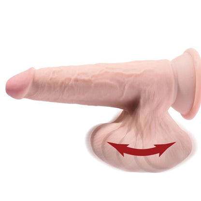 KING COCK - PLUS 3D DILDO SFERE OSCILLANTI 24.5 CM PELLE CHIARA - KING COCK PLUS | Lingerie Harness Boutique
