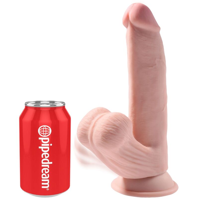 KING COCK - PLUS 3D DILDO SFERE OSCILLANTI 24.5 CM PELLE CHIARA - KING COCK PLUS | Lingerie Harness Boutique