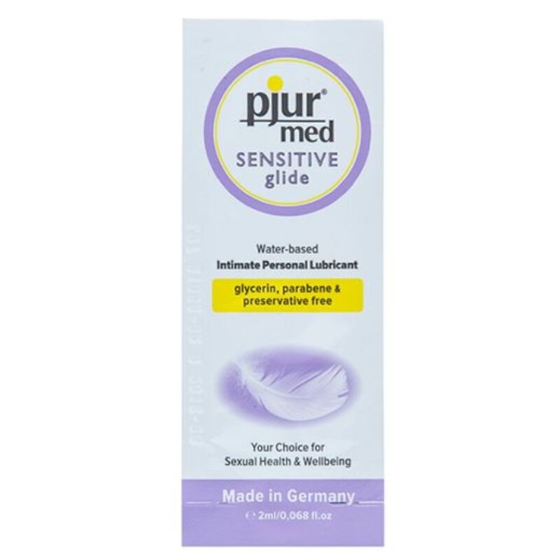PJUR - MED SENSITIVE GLIDE LUBRIFICANTE A BASE ACQUA 2 ML - PJUR | Lingerie Harness Boutique