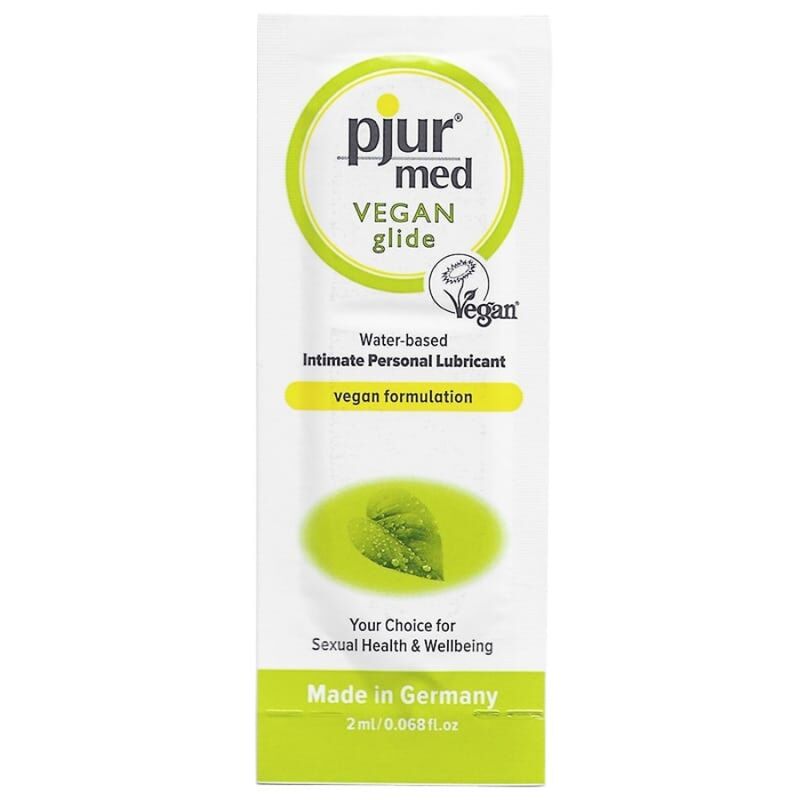 PJUR - MED VEGAN GLIDE LUBRIFICANTE A BASE ACQUA 2 ML - PJUR | Lingerie Harness Boutique