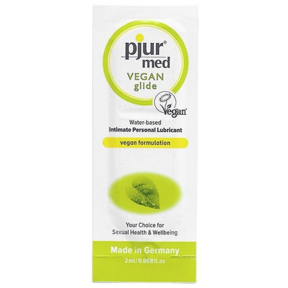 PJUR - MED VEGAN GLIDE LUBRIFICANTE A BASE ACQUA 2 ML - PJUR | Lingerie Harness Boutique