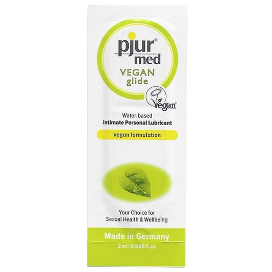 PJUR - MED VEGAN GLIDE LUBRIFICANTE A BASE ACQUA 2 ML - PJUR | Lingerie Harness Boutique