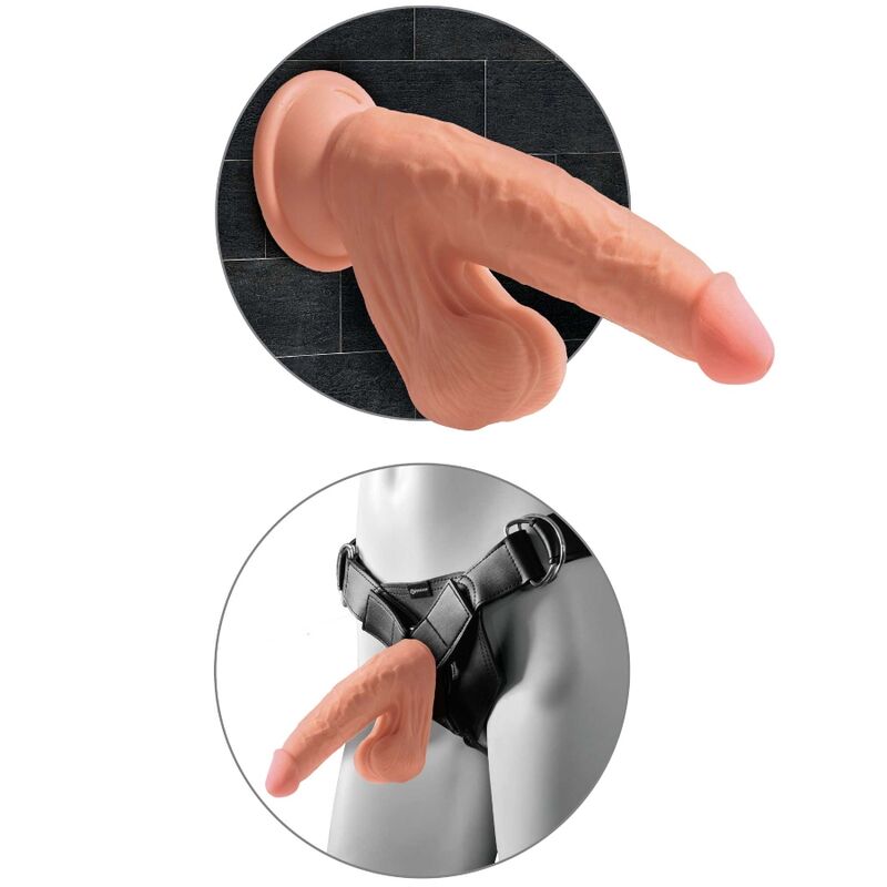 KING COCK - PLUS 3D DILDO OSCILLATING BALLS 15.2 CM