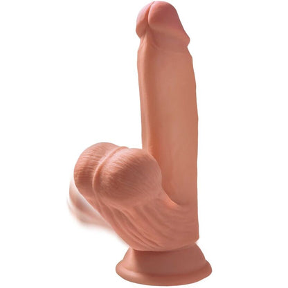 KING COCK - PLUS 3D DILDO OSCILLATING BALLS 15.2 CM