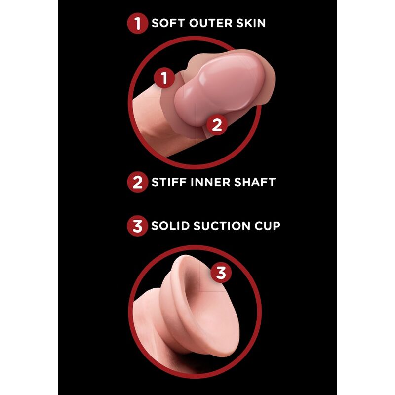 KING COCK - PLUS 3D DILDO SFERE OSCILLANTI 20.3 CM - KING COCK PLUS | Lingerie Harness Boutique