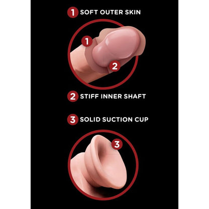 KING COCK - PLUS 3D DILDO SFERE OSCILLANTI 20.3 CM - KING COCK PLUS | Lingerie Harness Boutique
