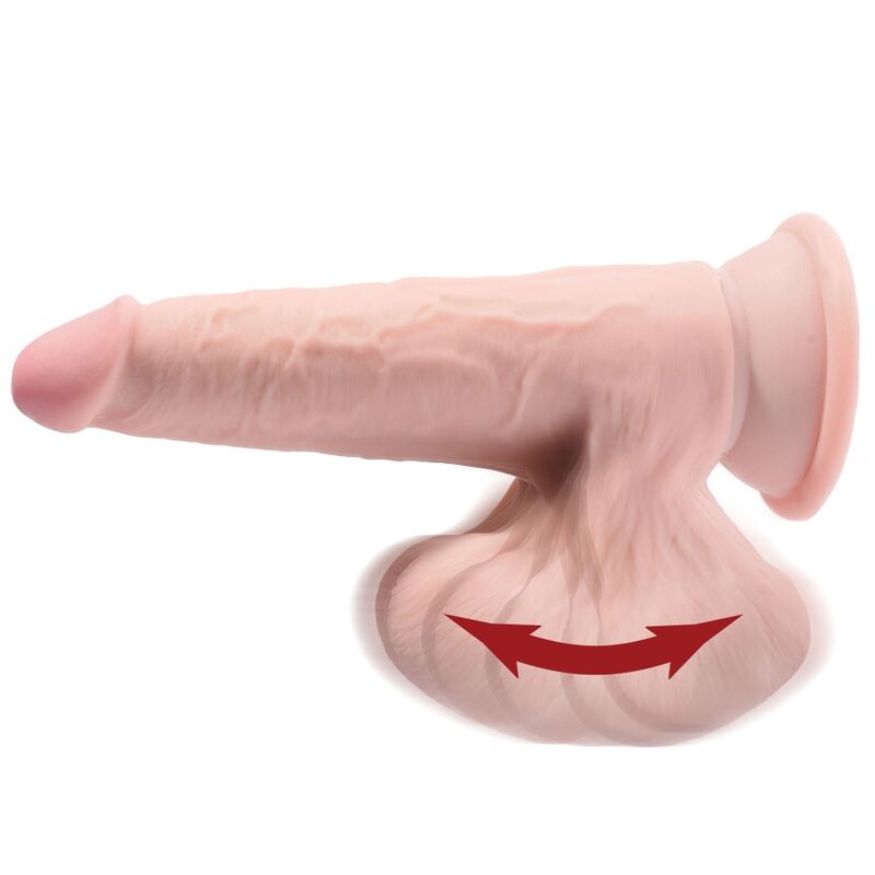 KING COCK - PLUS 3D DILDO OSCILLATING BALLS 20.3 CM