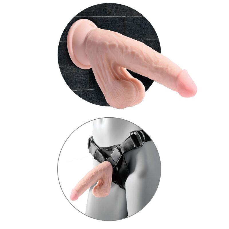 KING COCK - PLUS 3D DILDO OSCILLATING BALLS 20.3 CM