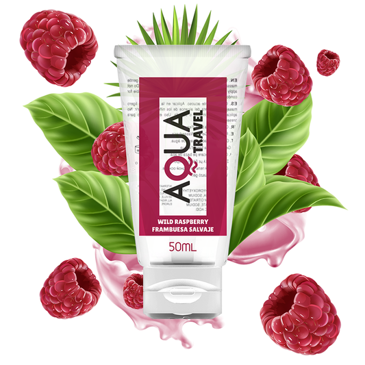 AQUA TRAVEL - LUBRIFICANTE A BASE ACQUA AL GUSTO DI LAMPONE SELVATICO - 50 ML - AQUA TRAVEL | Lingerie Harness Boutique