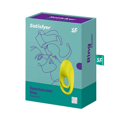 SATISFYER - SPECTACULAR DUO RING VIBRATOR YELLOW