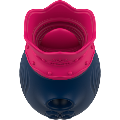 INTENSE - STIMOLATORE DEL CLIT 10 FREQUENZE DI LECCATA E ASPIRAZIONE - BLU - INTENSE FUN | Lingerie Harness Boutique