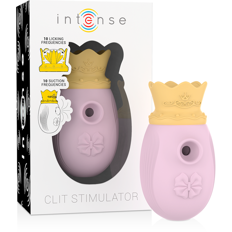 INTENSE - STIMOLATORE DEL CLIT 10 FREQUENZE DI LECCATA E ASPIRAZIONE - ROSA - INTENSE FUN | Lingerie Harness Boutique
