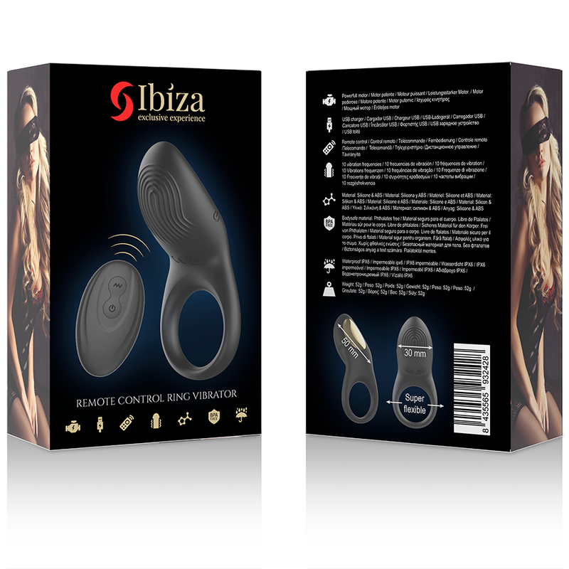 IBIZA - ANELLO VIBRANTE PER TELECOMANDO A CONTATTO COMPLETO - IBIZA TECHNOLOGY | Lingerie Harness Boutique