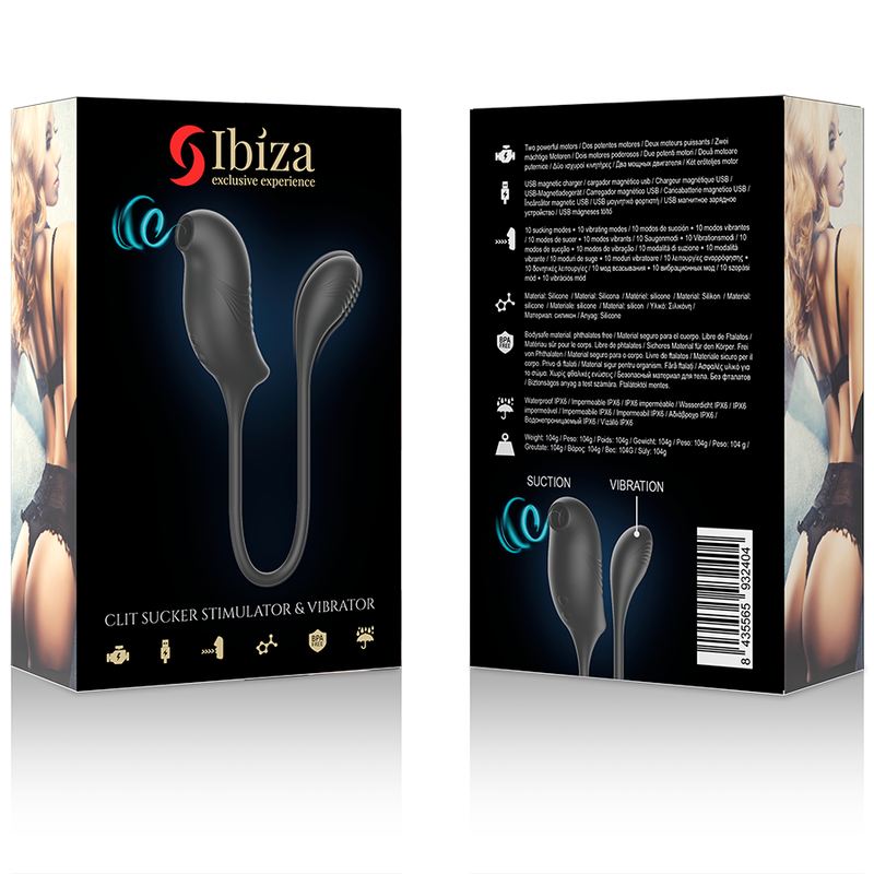 IBIZA - STIMOLATORE CON ASPIRANTE CLITORIDE MAGICO E VIBRAZIONE - IBIZA TECHNOLOGY | Lingerie Harness Boutique