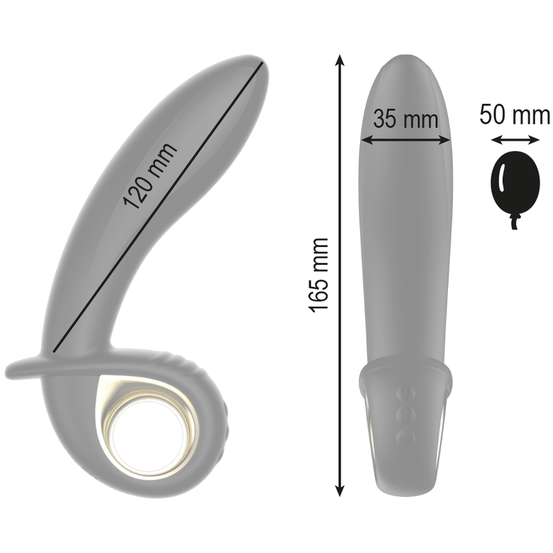 IBIZA - TELECOMANDO POTENTE VIBRATORE ANALE/VAGINALE GONFIABILE - IBIZA TECHNOLOGY | Lingerie Harness Boutique
