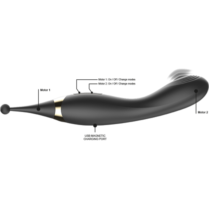 IBIZA - STIMOLATORE CLITORALE INTERCAMBIABILE E VIBRATORE PULSATO DEL PUNTO G - IBIZA TECHNOLOGY | Lingerie Harness Boutique