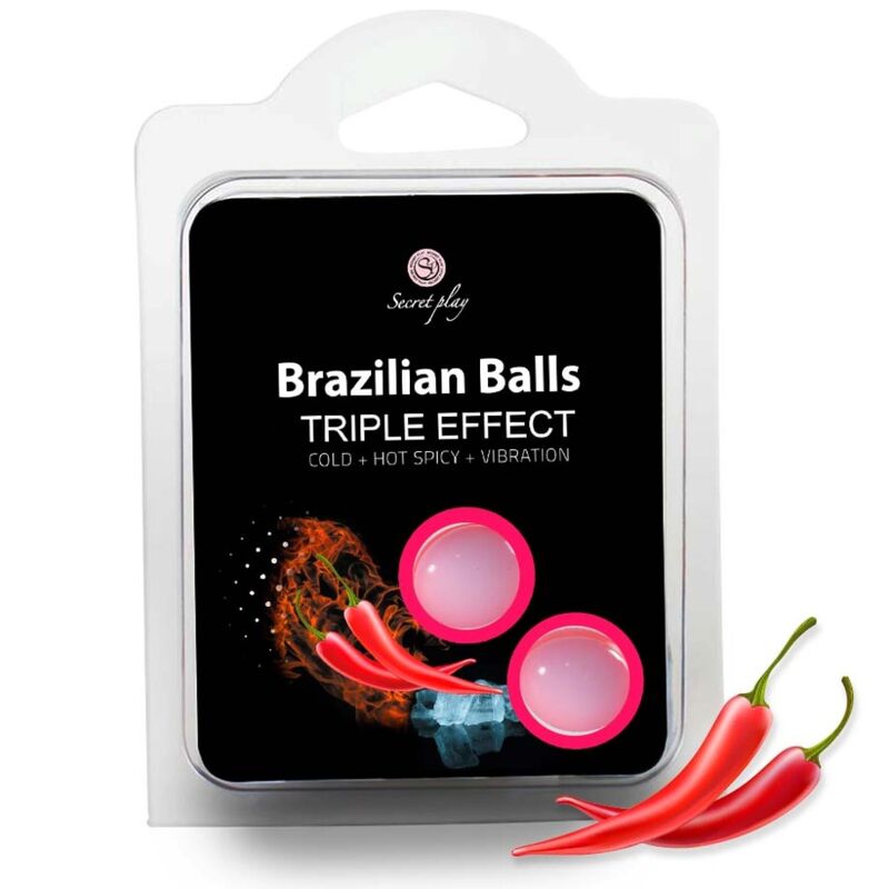 SECRETPLAY - SET 2 PALLINE BRASILIANE TRIPLO EFFETTO - SECRETPLAY COSMETIC | Lingerie Harness Boutique