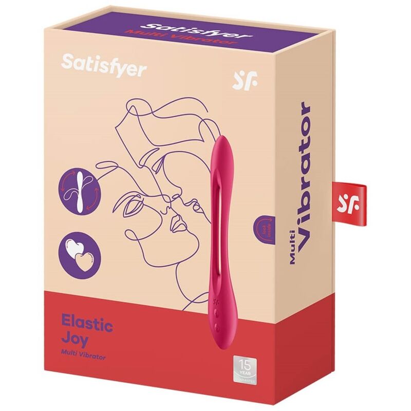 SATISFYER - MULTI VIBRATORE ELASTIC JOY ROSSO - SATISFYER VIBRATOR | Lingerie Harness Boutique