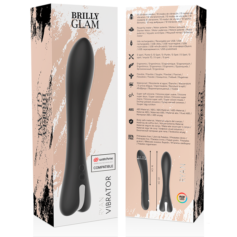 BRILLY GLAM - RYAN VIBRATOR WATCHME COMPATIBILE CON TECNOLOGIA WIRELESS - BRILLY GLAM | Lingerie Harness Boutique