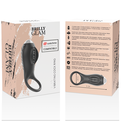 BRILLY GLAM - ALAN COCK RING WATCHME COMPATIBILE CON TECNOLOGIA WIRELESS - BRILLY GLAM | Lingerie Harness Boutique