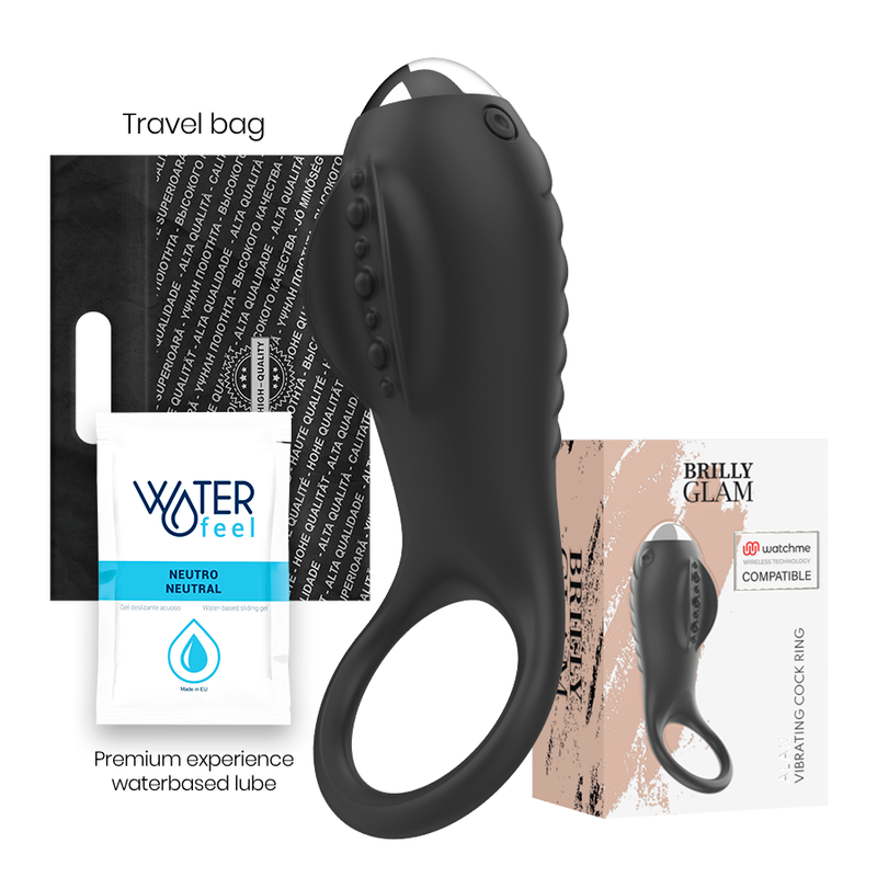 BRILLY GLAM - ALAN COCK RING WATCHME COMPATIBILE CON TECNOLOGIA WIRELESS - BRILLY GLAM | Lingerie Harness Boutique