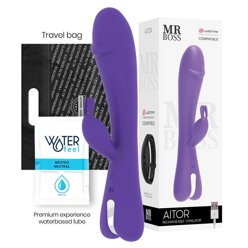 MR BOSS - AITOR RABBIT COMPATIBILE CON LA TECNOLOGIA WIRELESS WATCHME - MR. BOSS | Lingerie Harness Boutique