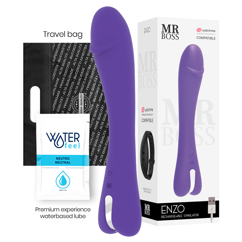 MR BOSS - ENZO VIBRATORE WATCHME COMPATIBILE CON TECNOLOGIA WIRELESS - MR. BOSS | Lingerie Harness Boutique