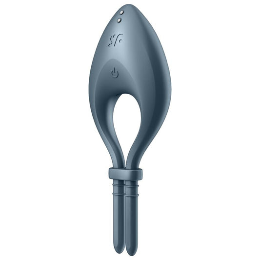 SATISFYER - APP VIBRATORE BULLSEYE RING GRIGIO - SATISFYER RING | Lingerie Harness Boutique