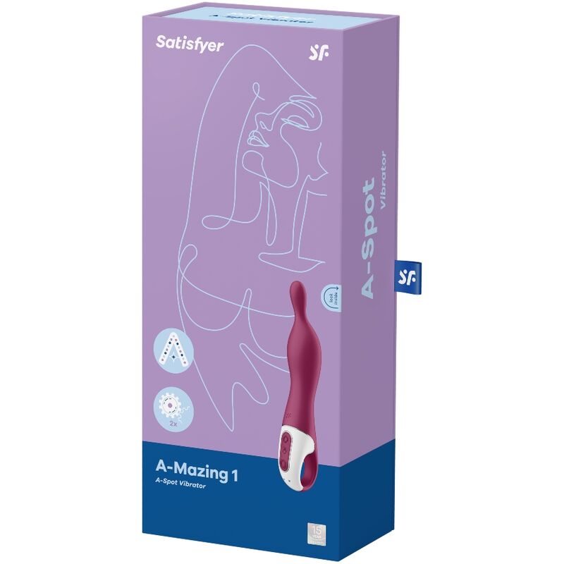 SATISFYER - VIBRATORE AMAZING 1 ASPOT BERRY - SATISFYER VIBRATOR | Lingerie Harness Boutique