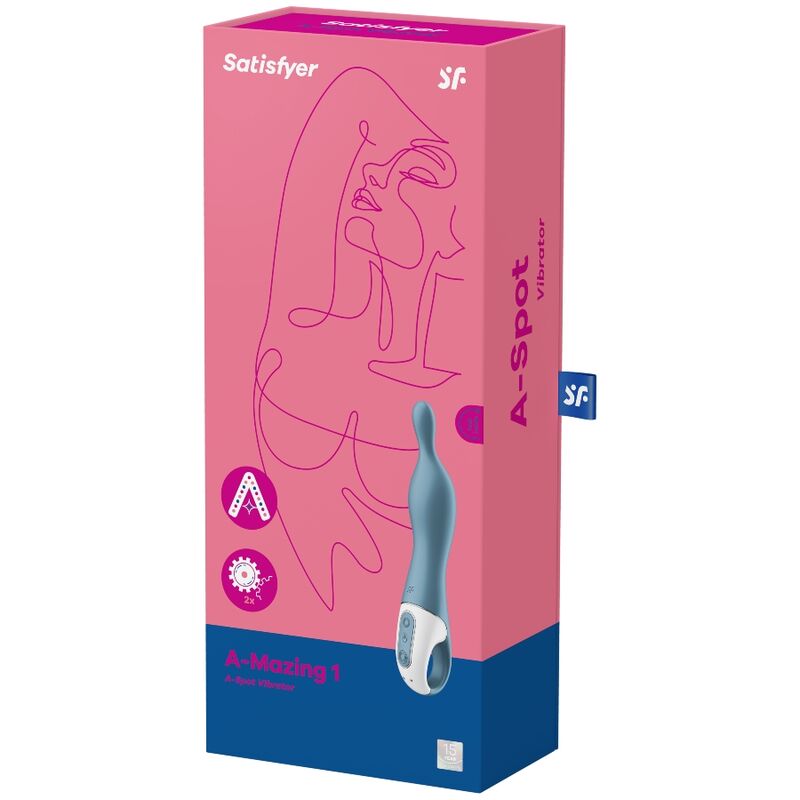 SATISFYER - VIBRATORE AMAZING 1 ASPOT BLU - SATISFYER VIBRATOR | Lingerie Harness Boutique