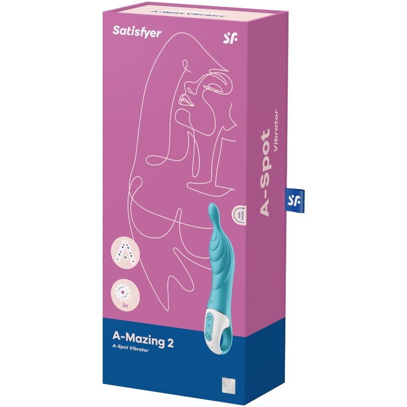 SATISFYER - VIBRATORE AMAZING 2 ASPOT TURCHESE - SATISFYER VIBRATOR | Lingerie Harness Boutique