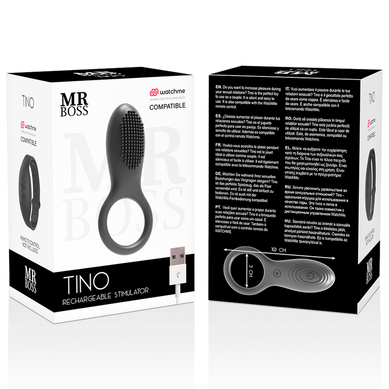 MR BOSS - ANELLO STIMOLATORE MR BOSS TINO COMPATIBILE CON LA TECNOLOGIA WIRELESS WATCHME - MR. BOSS | Lingerie Harness Boutique